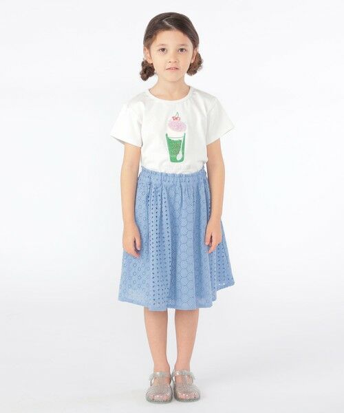 SHIPS / シップス ミニ・ひざ丈スカート | SHIPS KIDS:100〜130cm / レース ギャザー スカート | 詳細23