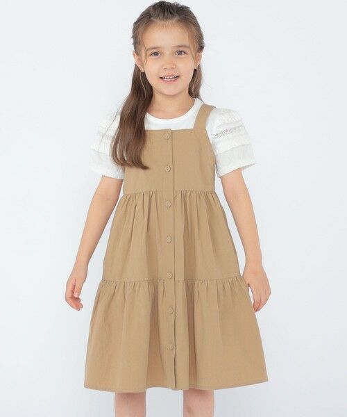 SHIPS / シップス ロング・マキシ丈スカート | SHIPS KIDS:100〜130cm/ティアード ジャンパースカート | 詳細1