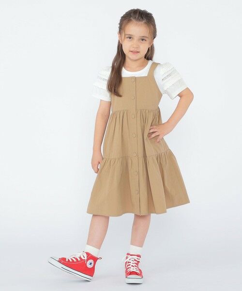 SHIPS / シップス ロング・マキシ丈スカート | SHIPS KIDS:100〜130cm/ティアード ジャンパースカート | 詳細4