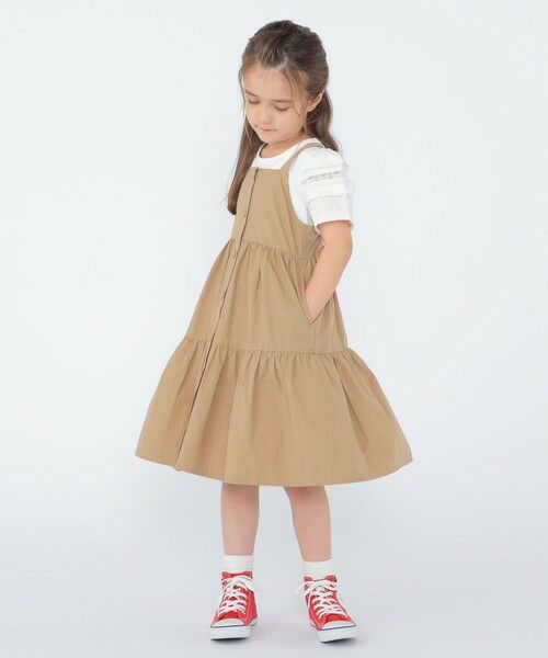 SHIPS / シップス ロング・マキシ丈スカート | SHIPS KIDS:100〜130cm/ティアード ジャンパースカート | 詳細5