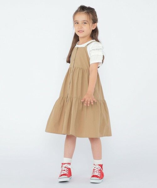 SHIPS / シップス ロング・マキシ丈スカート | SHIPS KIDS:100〜130cm/ティアード ジャンパースカート | 詳細7