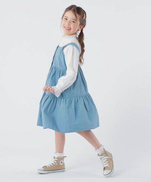 SHIPS / シップス ロング・マキシ丈スカート | SHIPS KIDS:100〜130cm/ティアード ジャンパースカート | 詳細14