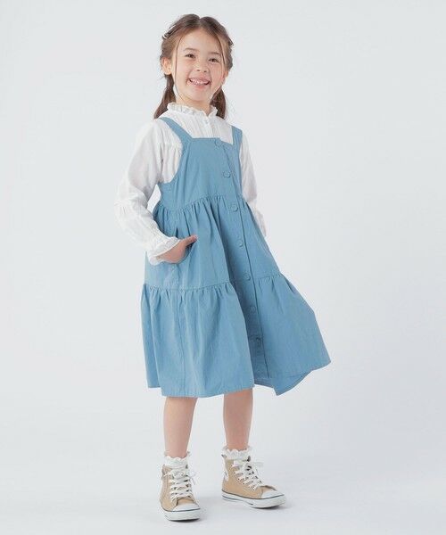 SHIPS / シップス ロング・マキシ丈スカート | SHIPS KIDS:100〜130cm/ティアード ジャンパースカート | 詳細15