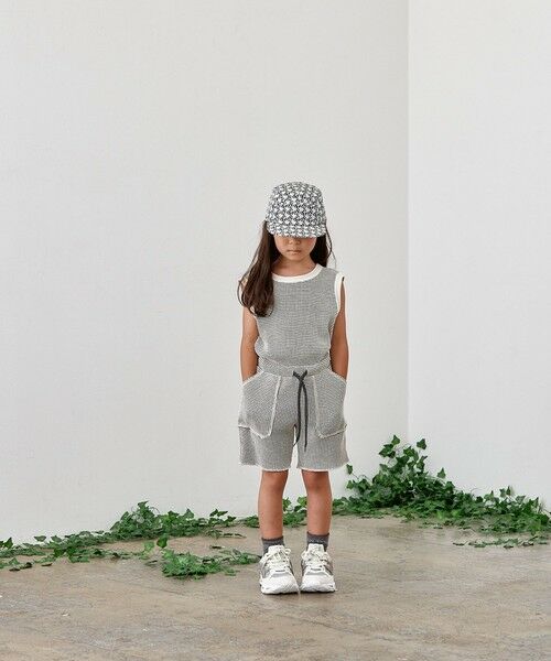 SHIPS / シップス その他パンツ | MOUN TEN.:95〜140cm / バイカラー ワッフル ショーツ(ナチュラル)