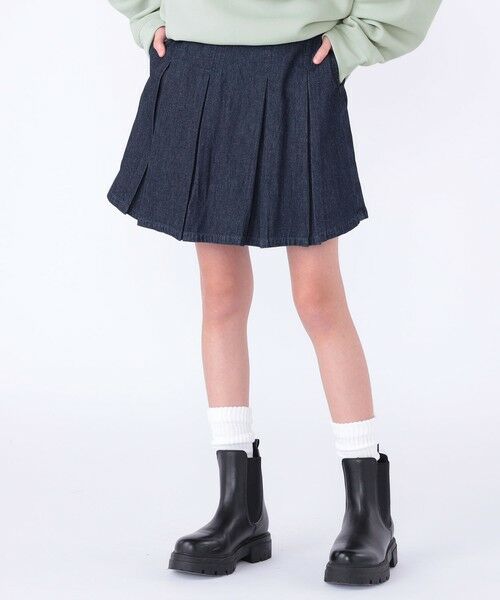 SHIPS / シップス ショート・ハーフ・半端丈パンツ | SHIPS KIDS:140〜150cm /デニム プリーツ キュロット | 詳細1