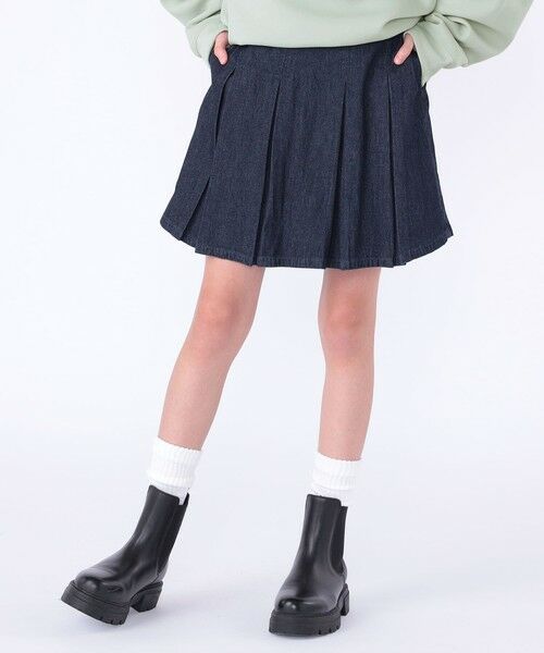 SHIPS / シップス ショート・ハーフ・半端丈パンツ | SHIPS KIDS:140〜150cm /デニム プリーツ キュロット | 詳細2