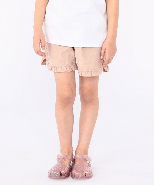 SHIPS / シップス ショート・ハーフ・半端丈パンツ | SHIPS KIDS:100〜130cm /〈吸水速乾〉フリル ショート パンツ(ピンクベージュ)
