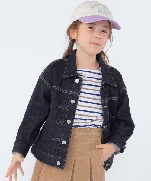 SHIPS / シップス Gジャン・デニムジャケット | SHIPS KIDS:100〜130cm / ヴィンテージ ライク インディゴ デニム ジャケット | 詳細1