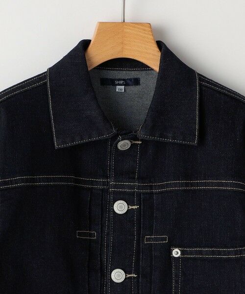 SHIPS / シップス Gジャン・デニムジャケット | SHIPS KIDS:100〜130cm / ヴィンテージ ライク インディゴ デニム ジャケット | 詳細9