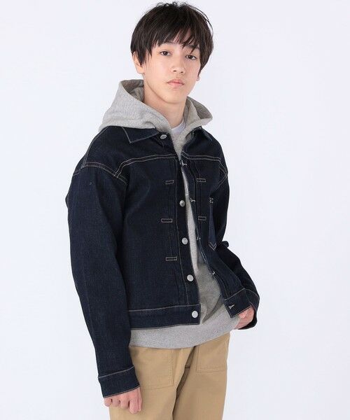SHIPS / シップス Gジャン・デニムジャケット | SHIPS KIDS:140〜160m / ヴィンテージ ライク インディゴ デニム ジャケット | 詳細1