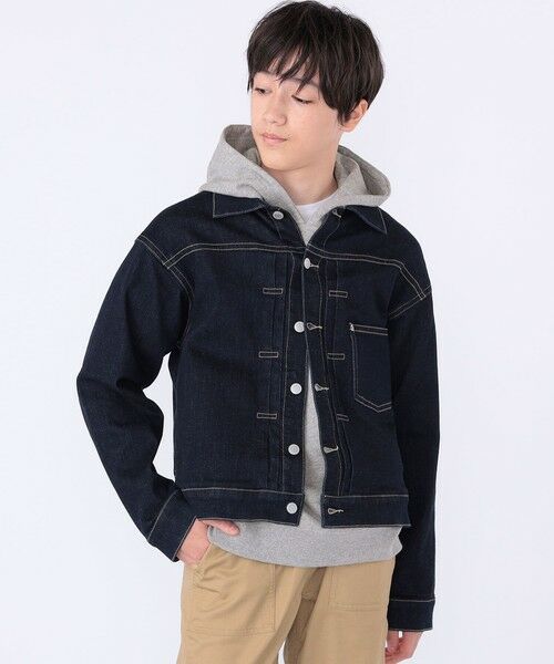 SHIPS / シップス Gジャン・デニムジャケット | SHIPS KIDS:140〜160m / ヴィンテージ ライク インディゴ デニム ジャケット | 詳細3