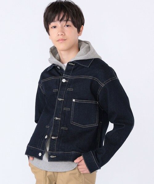 SHIPS / シップス Gジャン・デニムジャケット | SHIPS KIDS:140〜160m / ヴィンテージ ライク インディゴ デニム ジャケット | 詳細5