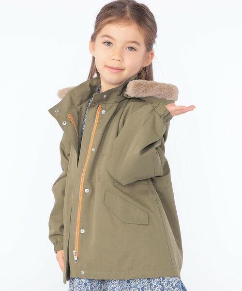 SHIPS / シップス その他アウター | SHIPS KIDS:100〜130cm /〈洗濯機可能〉ツイル モッズ コート(オリーブ)