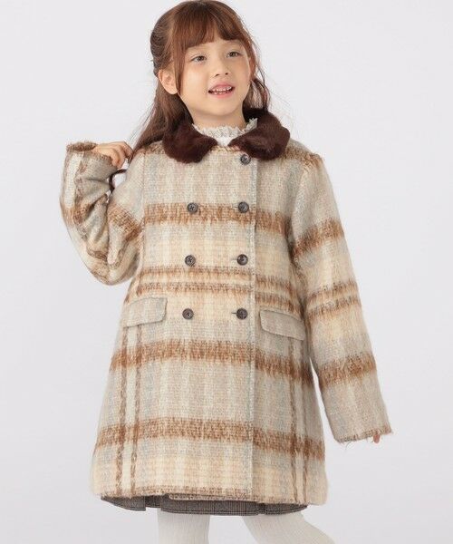 SHIPS / シップス その他アウター | SHIPS KIDS:100〜130cm / シャギー チェック コート | 詳細1