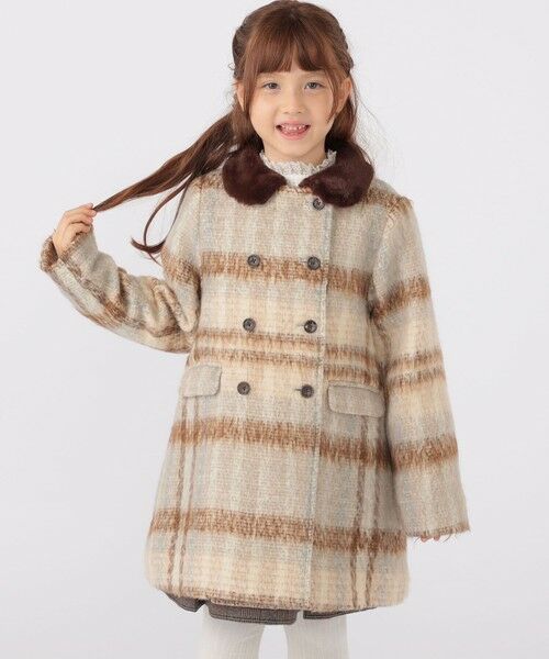 SHIPS / シップス その他アウター | SHIPS KIDS:100〜130cm / シャギー チェック コート(ライトブルー)