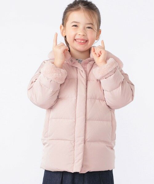 SHIPS / シップス ダウンジャケット・ベスト | SHIPS KIDS:100〜130cm /〈撥水/手洗い可能〉ミディアム丈 リサイクル ダウン フーディー | 詳細1