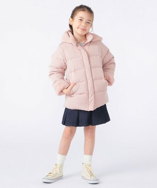 SHIPS / シップス ダウンジャケット・ベスト | SHIPS KIDS:100〜130cm /〈撥水/手洗い可能〉ミディアム丈 リサイクル ダウン フーディー | 詳細4