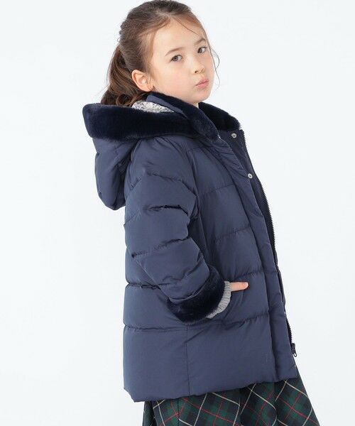 SHIPS / シップス ダウンジャケット・ベスト | SHIPS KIDS:100〜130cm /〈撥水/手洗い可能〉ミディアム丈 リサイクル ダウン フーディー | 詳細23