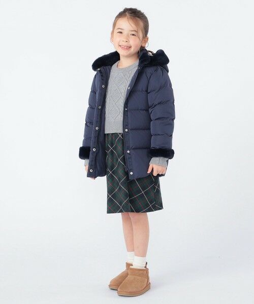SHIPS / シップス ダウンジャケット・ベスト | SHIPS KIDS:100〜130cm /〈撥水/手洗い可能〉ミディアム丈 リサイクル ダウン フーディー | 詳細24