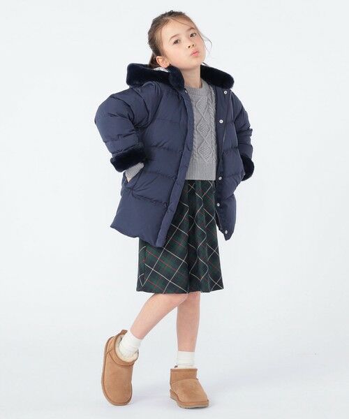SHIPS / シップス ダウンジャケット・ベスト | SHIPS KIDS:100〜130cm /〈撥水/手洗い可能〉ミディアム丈 リサイクル ダウン フーディー | 詳細28