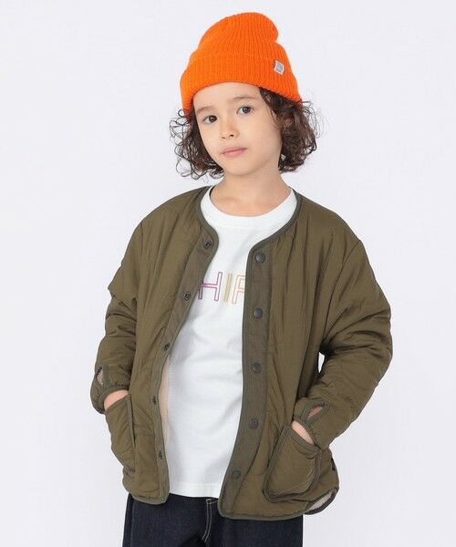 SHIPS / シップス ブルゾン | SHIPS KIDS:100〜130cm/〈洗濯機可能〉ボア×キルティング リバーシブル ブルゾン(オリーブ)