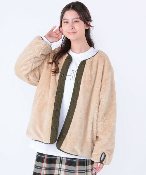 SHIPS / シップス ブルゾン | SHIPS KIDS:140〜160cm/〈洗濯機可能〉ボア×キルティング リバーシブル ブルゾン | 詳細18