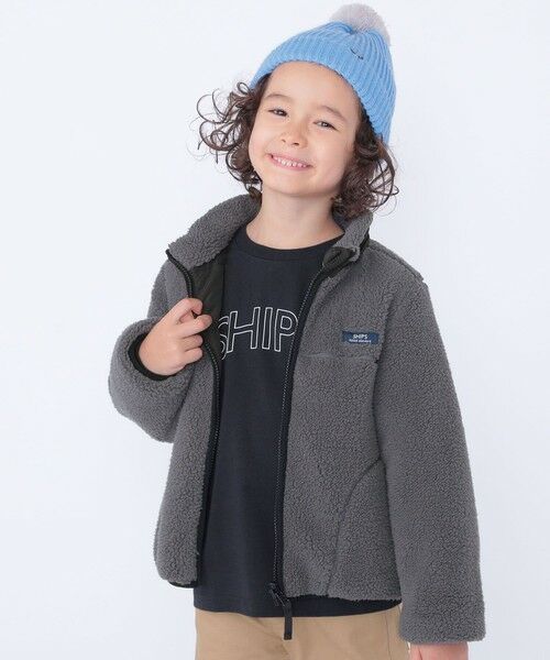SHIPS / シップス ブルゾン | SHIPS KIDS:100〜130cm/〈洗濯機可能〉ボア リバーシブル ジャケット | 詳細4