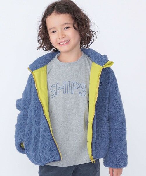 SHIPS / シップス ブルゾン | SHIPS KIDS:100〜130cm/〈洗濯機可能〉ボア リバーシブル ジャケット(ブルー系)