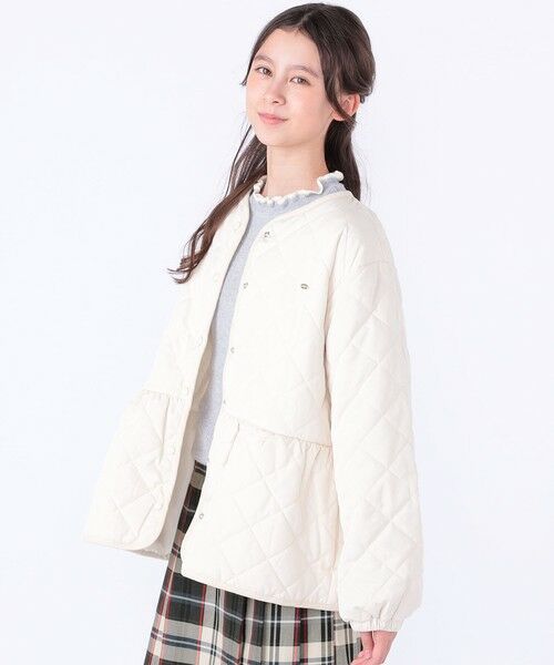 SHIPS / シップス その他アウター | SHIPS KIDS:140〜150cm /〈洗濯機可能〉 キルト ペプラム ジャケット | 詳細1