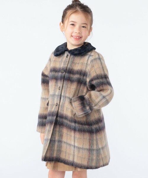 SHIPS / シップス ダッフルコート | SHIPS KIDS:100〜130cm/シャギー チェック コート | 詳細2