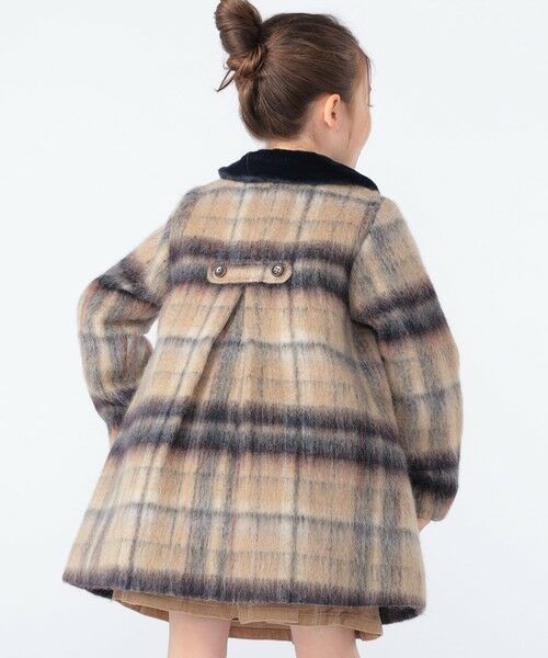 SHIPS / シップス ダッフルコート | SHIPS KIDS:100〜130cm/シャギー チェック コート | 詳細4