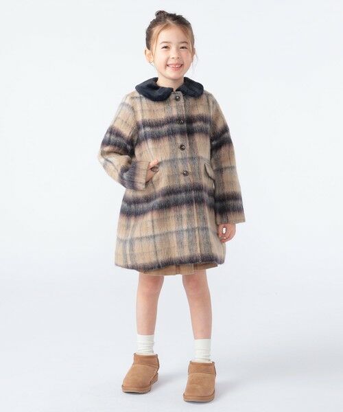 SHIPS / シップス ダッフルコート | SHIPS KIDS:100〜130cm/シャギー チェック コート | 詳細6