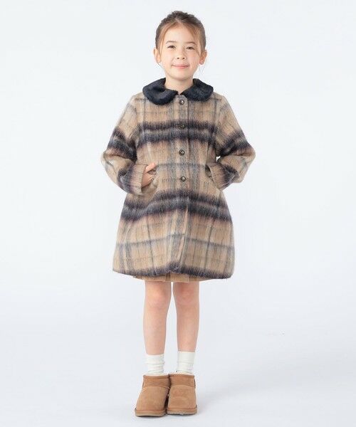 SHIPS / シップス ダッフルコート | SHIPS KIDS:100〜130cm/シャギー チェック コート | 詳細9