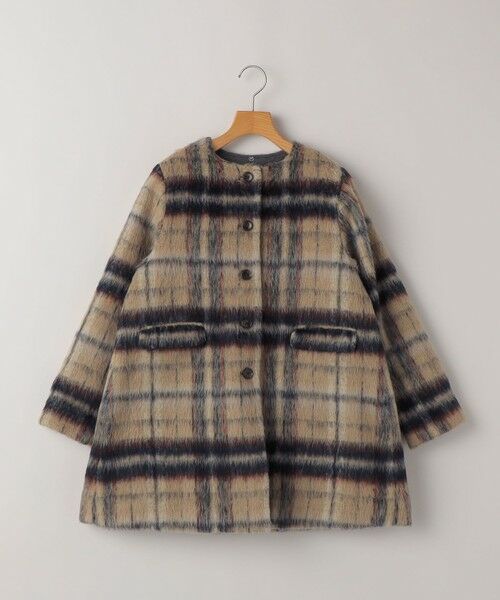 SHIPS / シップス ダッフルコート | SHIPS KIDS:140〜150cm/シャギー チェック コート | 詳細4