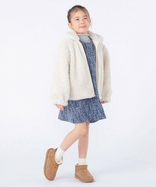 SHIPS / シップス ブルゾン | SHIPS KIDS:100〜130cm / プードルファー×タフタ リバーシブル ジャケット | 詳細5