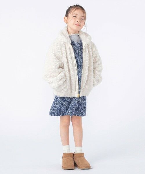SHIPS / シップス ブルゾン | SHIPS KIDS:100〜130cm / プードルファー×タフタ リバーシブル ジャケット | 詳細8