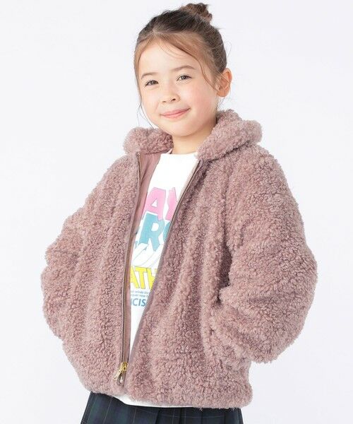 SHIPS / シップス ブルゾン | SHIPS KIDS:100〜130cm / プードルファー×タフタ リバーシブル ジャケット | 詳細14