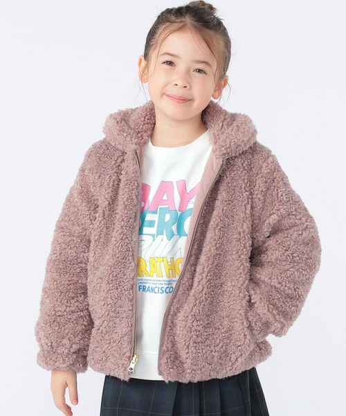 SHIPS / シップス ブルゾン | SHIPS KIDS:100〜130cm / プードルファー×タフタ リバーシブル ジャケット | 詳細12