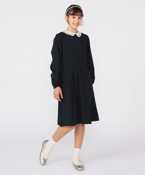 SHIPS / シップス ロング・マキシ丈ワンピース | SHIPS KIDS:150〜160cm / ストレッチ フレア ワンピース | 詳細4
