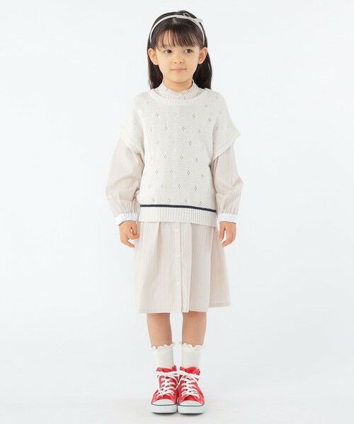 SHIPS / シップス ロング・マキシ丈ワンピース | SHIPS KIDS:100〜130cm / フリル シャツ ワンピース | 詳細9
