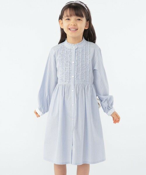 SHIPS / シップス ロング・マキシ丈ワンピース | SHIPS KIDS:100〜130cm / フリル シャツ ワンピース | 詳細23
