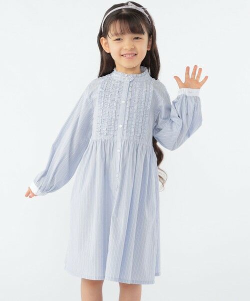 SHIPS / シップス ロング・マキシ丈ワンピース | SHIPS KIDS:100〜130cm / フリル シャツ ワンピース | 詳細24