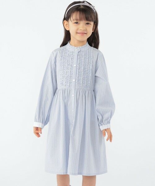SHIPS / シップス ロング・マキシ丈ワンピース | SHIPS KIDS:100〜130cm / フリル シャツ ワンピース | 詳細25