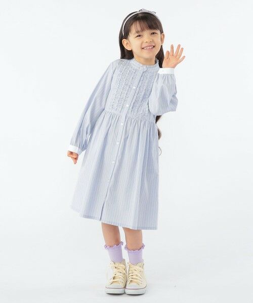 SHIPS / シップス ロング・マキシ丈ワンピース | SHIPS KIDS:100〜130cm / フリル シャツ ワンピース | 詳細26