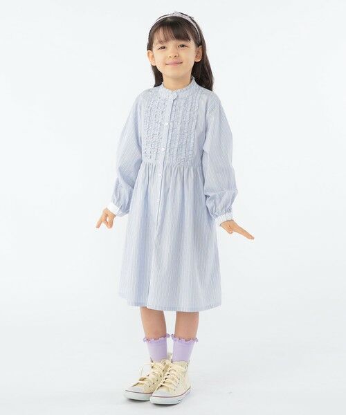 SHIPS / シップス ロング・マキシ丈ワンピース | SHIPS KIDS:100〜130cm / フリル シャツ ワンピース | 詳細28