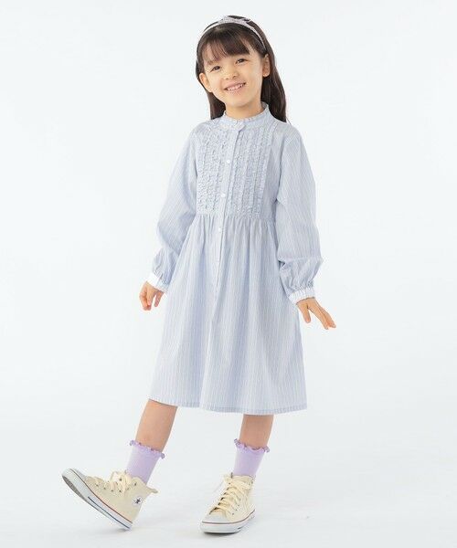 SHIPS / シップス ロング・マキシ丈ワンピース | SHIPS KIDS:100〜130cm / フリル シャツ ワンピース | 詳細29