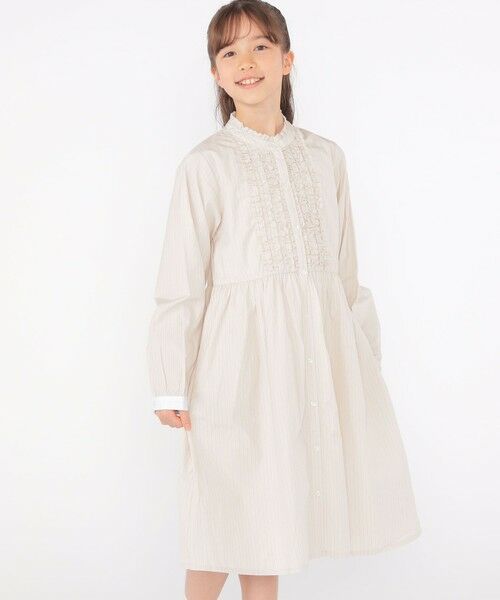 SHIPS / シップス ロング・マキシ丈ワンピース | SHIPS KIDS:140〜150cm / フリル シャツ ワンピース | 詳細2