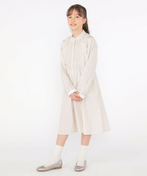 SHIPS / シップス ロング・マキシ丈ワンピース | SHIPS KIDS:140〜150cm / フリル シャツ ワンピース | 詳細9