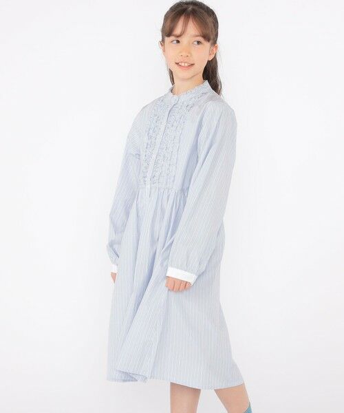SHIPS / シップス ロング・マキシ丈ワンピース | SHIPS KIDS:140〜150cm / フリル シャツ ワンピース | 詳細12