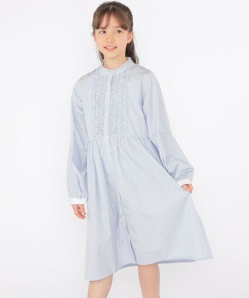 SHIPS / シップス ロング・マキシ丈ワンピース | SHIPS KIDS:140〜150cm / フリル シャツ ワンピース | 詳細13